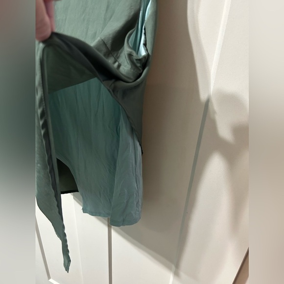 Anthropologie Bordeaux Split Side blouse tank top Moss and teal - Picture 5 of 7